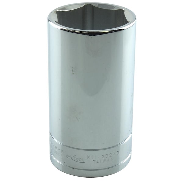 K-Tool International 1/2" Drive, 1-1/4" SAE Socket, 6 Points, Chrome, Deep, 6 pt., 1/2"Dr, 1-1/4 KTI-23240 - main
